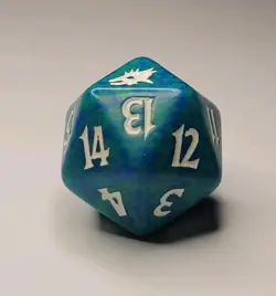 Magic The Gathering MTG Scourge Spindown Beatdown Life Counter Blueish Die Dice - Image 2