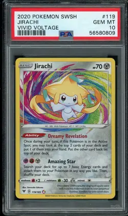 Pokemon Sword and Shield Jirachi 119 PSA 10 Amazing Rare - Image 1