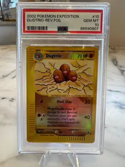 2002 Pokemon Dugtrio Expedition #10/165 Reverse Holo PSA10 New Cert Pop17! - Image 1