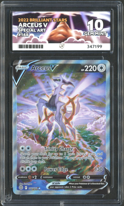 Pokemon TCG: Arceus V 166/172 Brilliant Stars Alternative Art ACE 10 GEM MINT - Image 1