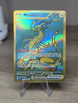 Miraidon ex 243/091 Hyper Rare Shiny Gold Pokemon SV Paldean Fates Card - Image 4