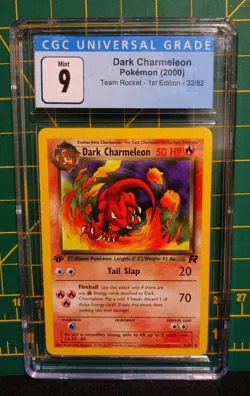 CGC 9 Dark Charmeleon 32/82 Pokemon Team Rocket 1st Edition WOTC - Image 1