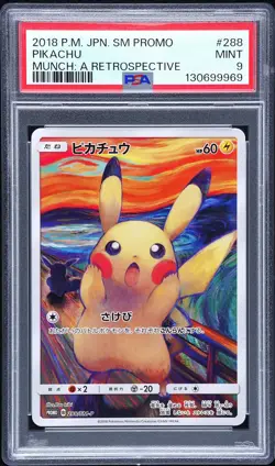 2018 POKEMON JPN SM PROMO MUNCH: A RETROSPECTIVE #288 PIKACHU PSA 9 - Image 1