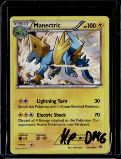 Manectric 61/160 Holo Rare XY - Primal Clash 2015 *CREASED (HP) / Pokemon TCG - Image 1