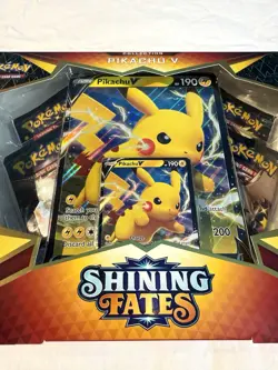 Pokemon TCG Shining Fates Pikachu V Collection Sealed 2 Boxes - Image 3