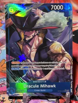 DRACULE MIHAWK - One Piece OP09-048 - AA Alt Art Super Rare SR - Emperors - Image 1