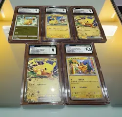 🔥Pokemon Japanese CGC Graded 9-9.5! 5 Card/Slab Pikachu Bundle ❗❗/lot - Image 1