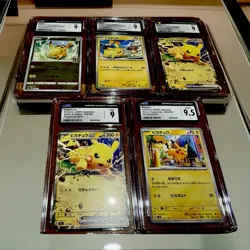 🔥Pokemon Japanese CGC Graded 9-9.5! 5 Card/Slab Pikachu Bundle ❗❗/lot - Image 2