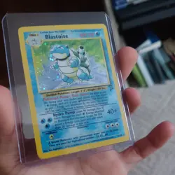 Vintage Pokemon Base Set 2 Water Lot - Blastoise Holo (Damaged/Ink) + 11LP Cards - Image 5