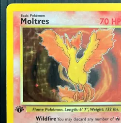 Moltres 12/62 Fossil Holo 1st Edition Pokemon Card - Image 5