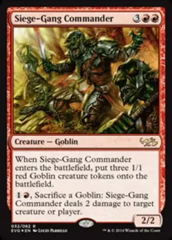 1 x Siege-Gang Commander - Foil - Duel Decks: Anthology - Light Play - MTG - Image 1