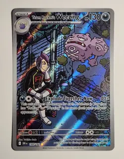 Pokemon TCG Team Rockets Weezing 199/182 SV10: Destined Rivals IR Near Mint - Image 1