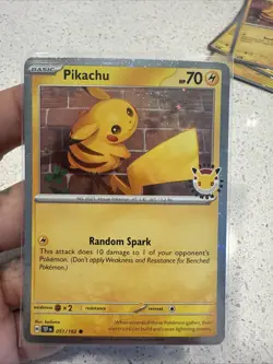 Pikachu 051/162 SWIRL 🌀 Cosmos Holo - Pokemon Day 2026 Stamped Promo TCG - Image 1