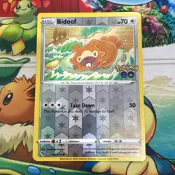 Bidoof - Unpeeled Ditto Reverse Holo Pokemon Go 059/078 - Image 1