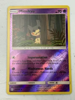 Pokemon Mimikyu 96/236 SM Cosmic Eclipse Reverse Holo NM - Image 1