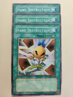 3x Yugioh! Hand Destruction DP07-EN018 Rare 1st Edition LP/MP - Image 1