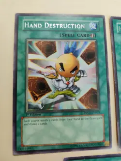 3x Yugioh! Hand Destruction DP07-EN018 Rare 1st Edition LP/MP - Image 2