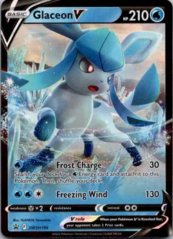 Glaceon V Promo SWSH: Sword & Shield Promo Cards SWSH196 NM - Image 1
