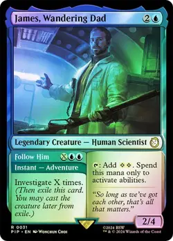 James, Wandering Dad Follow Him FOIL - 0031 - Rare - Fallout PIP MTG - Image 1
