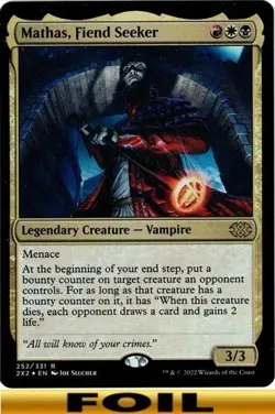 Mathas, Fiend Seeker ** FOIL #252 ** Double Masters 2022 - NM MTG - Image 1