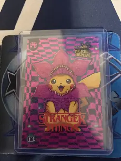 Stranger (Pikachu) #E23 - Purple Holo Box Hit Electric Pikachu Cosplay Pokemon - Image 1