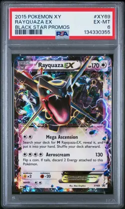 2015 POKEMON XY BLACK STAR PROMOS #XY69 RAYQUAZA EX PSA 6 - Image 1