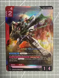 Buster Gundam LR Gd01-046 Gundam TCG Card Foil Newtype Rising English - Image 1