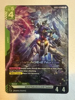Gundam AGE-2 Normal LR GD03-019 Gundam TCG Card Foil Steel Requiem English - Image 1