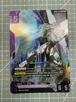 Gundam X LR GD02-053 Gundam TCG Card Foil Dual Impact English - Image 1