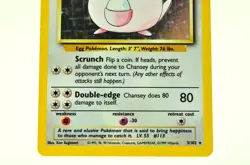 Pokemon card TCG Chansey 3/102 Holo Rare Base Set 1999 English MP - Image 3