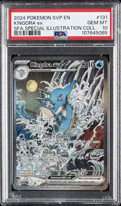 2024 POKEMON SVP EN-SV BLACK STAR PROMO #131 KINGDRA EX PSA 10 - Image 1