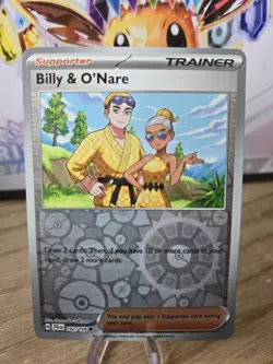 Pokemon Billy & O'Nare 142/159 Reverse Holo SV9 Journey Together - Image 1