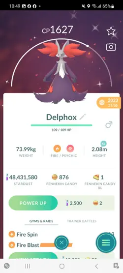 Pokemon Go Shiny Delphox - Image 1
