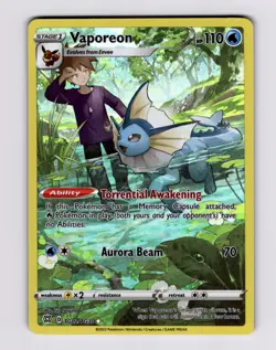 Vaporeon TG02/TG30 SWSH09: Brilliant Stars Trainer Gallery 2022 Pokemon NM - Image 1