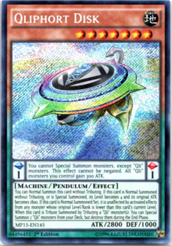 Qliphort Disk - MP15-EN145 - Secret Rare - 1st Edition - Yugioh - Image 1
