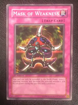 YUGIOH 1st Edition Mask of Weakness LON-015 Common LP - Image 1