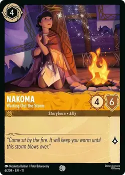 Nakoma - Waiting Out the Storm 6/204 COLD FOIL Winterspell Disney Lorcana - Image 1