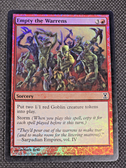 MTG FOIL Empty the Warrens - Time Spiral #152 LP -- L26 - Image 1