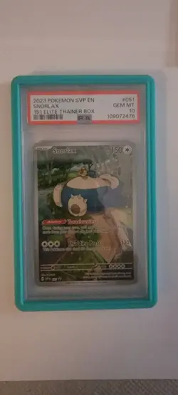 2023 Pokemon 151 Snorlax ETB SVP #051 Black Star Promo - PSA 10 GEM MINT 😴 - Image 2