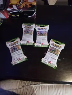 Pokemon XY Fates Collide Sleeved Booster Pack Complete Art Set 4 Packs - Image 4