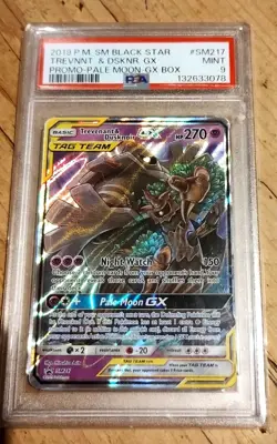 PSA 9 trevenant and dusknoir gx SM217 grade tag team promo Pokemon sun and moon - Image 1