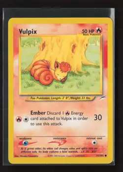 Vulpix 91/105 Common Neo Destiny Pokemon NM - Image 2