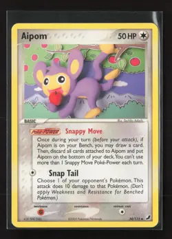 Aipom 34/115 Uncommon Unseen Forces Pokemon NM - Image 2