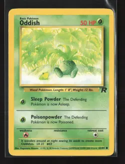 Oddish 63/82 Common Team Rocket Pokemon LP - Image 2