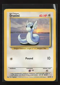 Dratini 26/102 Uncommon Base Set Pokemon NM - Image 2