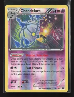 Chandelure 50/114 Reverse Holo Rare Steam Siege Pokemon NM - Image 2