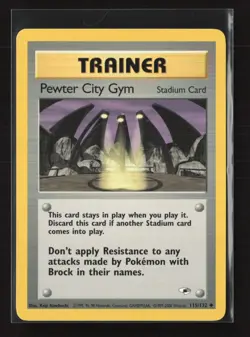 Pewter City Gym 115/132 Uncommon Gym Heroes Pokemon LP - Image 2