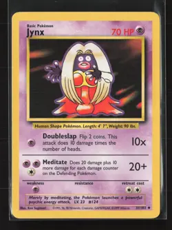 Jynx 31/102 Uncommon Base Set Pokemon LP - Image 2
