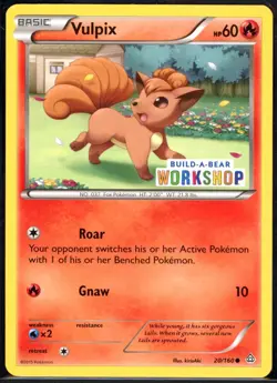 Vulpix 20/160 Build A Bear Common Primal Clash Pokemon NM - Image 2