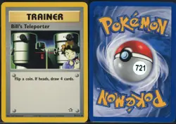 Bill's Teleporter 91/111 Uncommon Neo Genesis Pokemon NM - Image 1